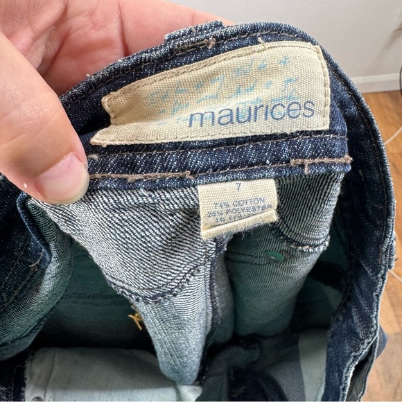 Maurices Long Denim Maxi Skirt No Slit Size 7 - Picture 3 of 4
